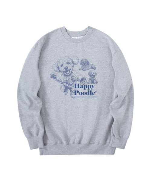 RADINEO(ラディネオ)の「ハッピープードル スウェット グレー(スウェット・メンズ・その他・MEDIUM/LARGE/X-LARGE)」の1枚目の写真