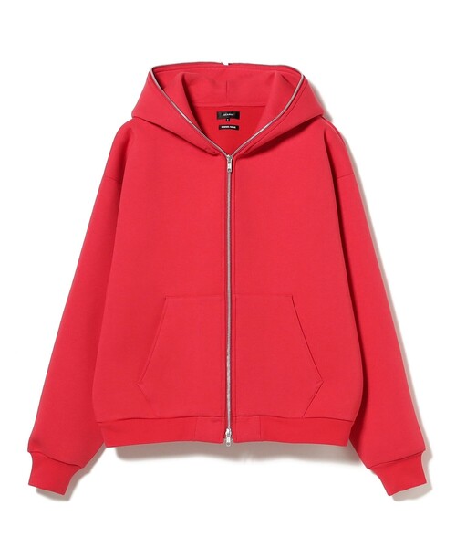 BEAMS（ビームス）の「フルフェイス ジップアップ フーディ 【ワイドショートフィット】（パーカー・メンズ・ブラック/レッド・S/M/L/XL）」の2枚目の写真