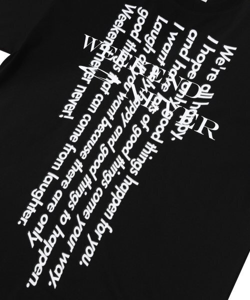 GAINSBORO(ゲインズボロ)の「ウィークエンドネバー Tシャツ_ブラック(Tシャツ/カットソー・レディース・その他・LARGE/MEDIUM/SMALL)」の5枚目の写真