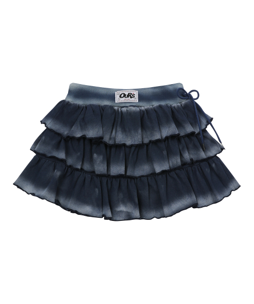 OURSAYSOUR(アワーセイアワー)の「ウォッシュドラッフルカンカンスカートネイビー(スカート・レディース・ネイビー・FREE)」の1枚目の写真