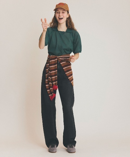 THE SHINZONE(ザ シンゾーン)の「THE SHINZONE/シンゾーン テラニットプルオーバー TELA KNIT PULLOVER 26MMSNI04(Tシャツ/カットソー・レディース・グリーン/ピンク・FREE)」の3枚目の写真