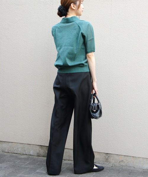 THE SHINZONE(ザ シンゾーン)の「THE SHINZONE/シンゾーン テラニットプルオーバー TELA KNIT PULLOVER 26MMSNI04(Tシャツ/カットソー・レディース・グリーン/ピンク・FREE)」の10枚目の写真