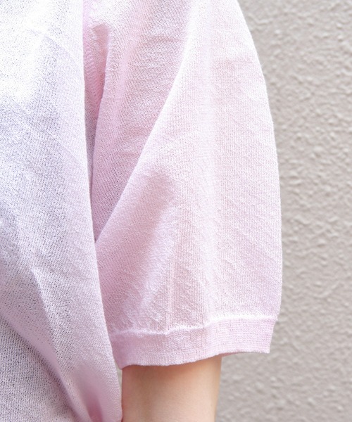 THE SHINZONE(ザ シンゾーン)の「THE SHINZONE/シンゾーン テラニットプルオーバー TELA KNIT PULLOVER 26MMSNI04(Tシャツ/カットソー・レディース・グリーン/ピンク・FREE)」の14枚目の写真