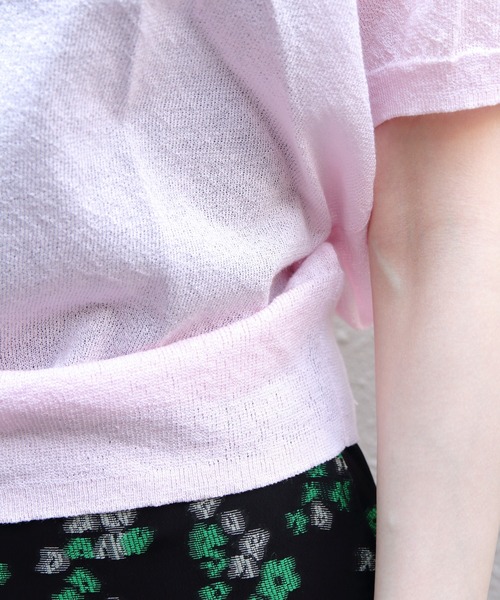 THE SHINZONE(ザ シンゾーン)の「THE SHINZONE/シンゾーン テラニットプルオーバー TELA KNIT PULLOVER 26MMSNI04(Tシャツ/カットソー・レディース・グリーン/ピンク・FREE)」の15枚目の写真