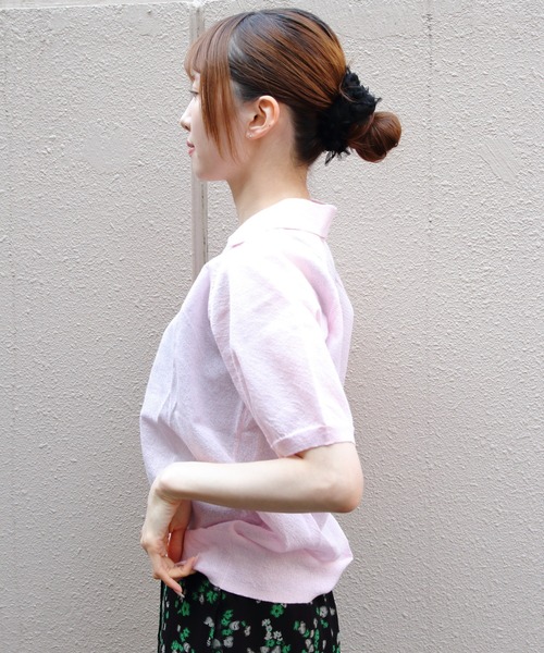 THE SHINZONE(ザ シンゾーン)の「THE SHINZONE/シンゾーン テラニットプルオーバー TELA KNIT PULLOVER 26MMSNI04(Tシャツ/カットソー・レディース・グリーン/ピンク・FREE)」の16枚目の写真