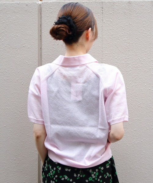 THE SHINZONE(ザ シンゾーン)の「THE SHINZONE/シンゾーン テラニットプルオーバー TELA KNIT PULLOVER 26MMSNI04(Tシャツ/カットソー・レディース・グリーン/ピンク・FREE)」の17枚目の写真