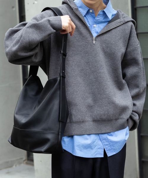 RAGEBLUE（レイジブルー）の「フェイクレザー/ショルダートートバッグ（ショルダーバッグ・メンズ・ブラック/ブラウン・FREE）」の7枚目の写真