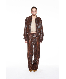 Asymmetrical Faux-Snake Pants