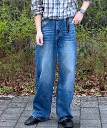 ユーズアルウォッシングワイドデニムパンツ_[D.BLUE]