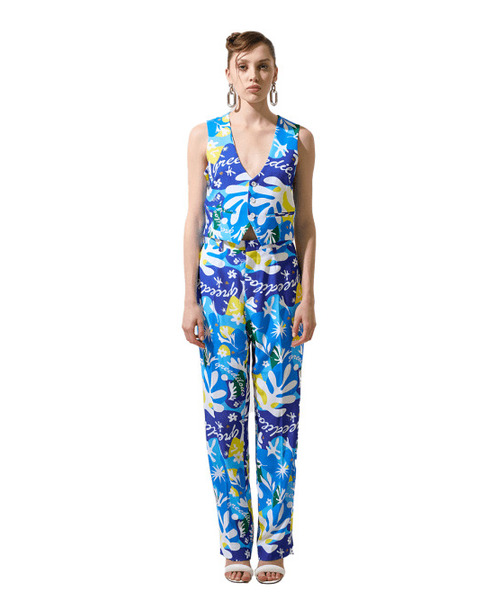 GREEDILOUS(グリディアス)の「Blue Cut Out 01 Blue Cut Out Print Straight Pants(その他パンツ・レディース・その他・SMALL/MEDIUM/LARGE/X-SMALL)」の1枚目の写真