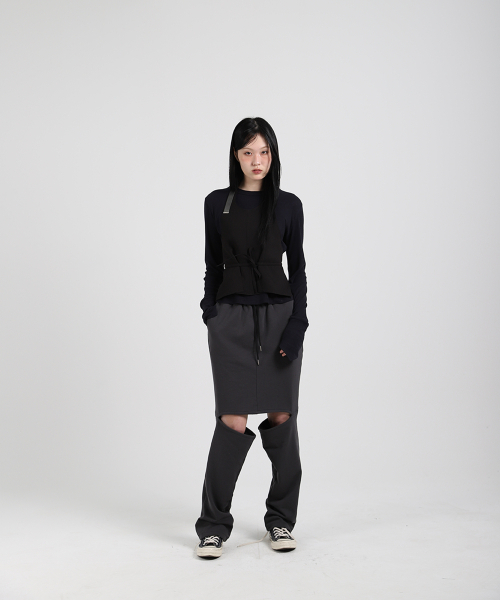 COTTONREBIRTHCLUB（コットンリバースクラブ）の「ハイブリッドパンツ（グレー）（スウェットパンツ・レディース・その他・SMALL/MEDIUM）」の2枚目の写真