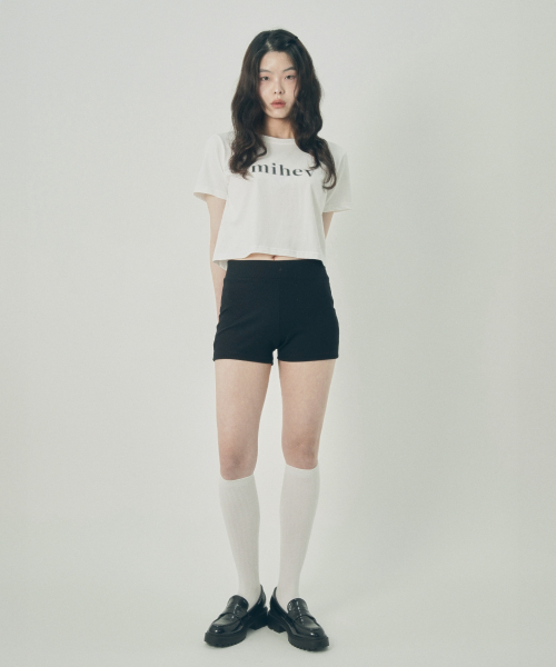 MIHEV(ミヘブ)の「ミヘブ グラフィックロゴ クロップTシャツ ホワイト(Tシャツ/カットソー・レディース・その他・MEDIUM/LARGE)」の3枚目の写真