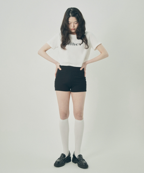 MIHEV(ミヘブ)の「ミヘブ グラフィックロゴ クロップTシャツ ホワイト(Tシャツ/カットソー・レディース・その他・MEDIUM/LARGE)」の5枚目の写真