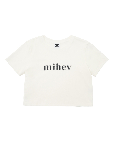 MIHEV(ミヘブ)の「ミヘブ グラフィックロゴ クロップTシャツ ホワイト(Tシャツ/カットソー・レディース・その他・MEDIUM/LARGE)」の6枚目の写真