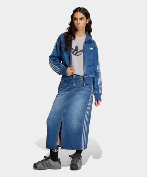 adidas（アディダス）の「スリーストライプス ペンシル スカート デニム / アディダスオリジナルス adidas Originals（デニムスカート・レディース・ブルー・MEDIUM/LARGE/XX-LARGE/X-SMALL/X-LARGE/SMALL）」の5枚目の写真