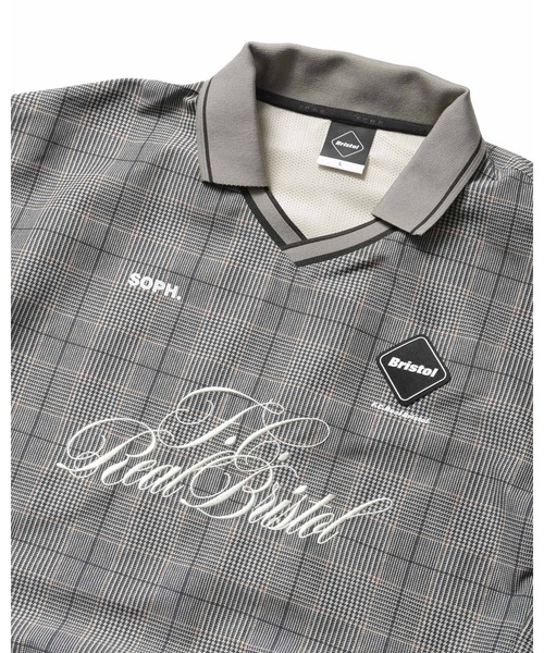 F.C.Real Bristol（エフシーレアルブリストル）の「PLAID PRACTICE POLO COLLAR PISTE（その他トップス・メンズ・グレー/ネイビー・SMALL/MEDIUM/LARGE/X-LARGE/XX-LARGE）」の8枚目の写真