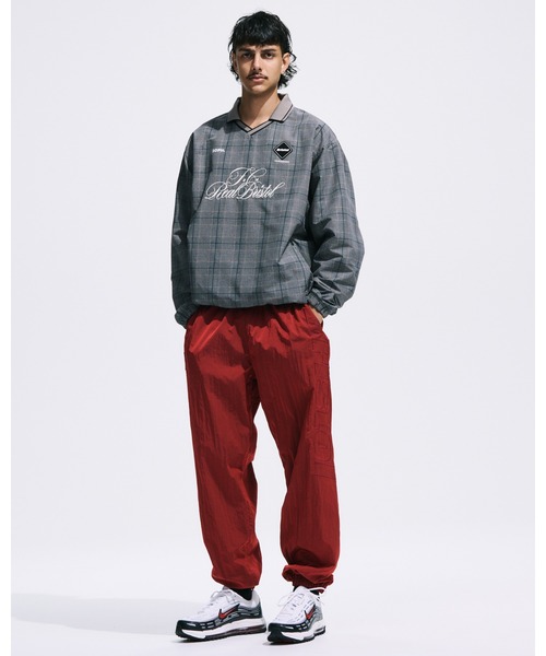 F.C.Real Bristol（エフシーレアルブリストル）の「PLAID PRACTICE POLO COLLAR PISTE（その他トップス・メンズ・グレー/ネイビー・SMALL/MEDIUM/LARGE/X-LARGE/XX-LARGE）」の4枚目の写真