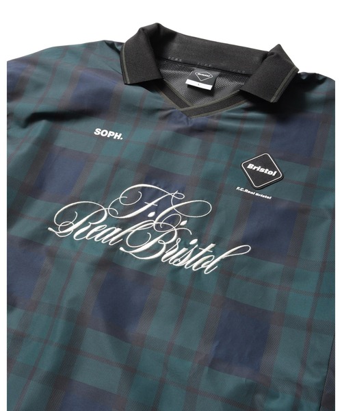 F.C.Real Bristol（エフシーレアルブリストル）の「PLAID PRACTICE POLO COLLAR PISTE（その他トップス・メンズ・グレー/ネイビー・SMALL/MEDIUM/LARGE/X-LARGE/XX-LARGE）」の12枚目の写真