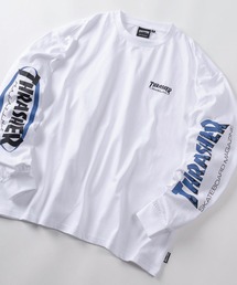 【70】【THRASHER/スラッシャー】 袖プリント バックプリント ロングスリーブTシャツ ワンポイントロゴ