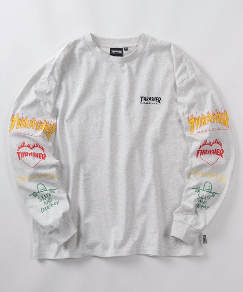 THRASHER(スラッシャー)の「【70】【THRASHER/スラッシャー】 袖プリント バックプリント ロングスリーブTシャツ ワンポイントロゴ(Tシャツ/カットソー・メンズ・アッシュグレー/ブラック系その他/ホワイト系その他/ホワイト/ホワイト系その他2/グレー系その他2/グレー系その他/ブラック系その他2/ブラック・M/XL/L)」の14枚目の写真