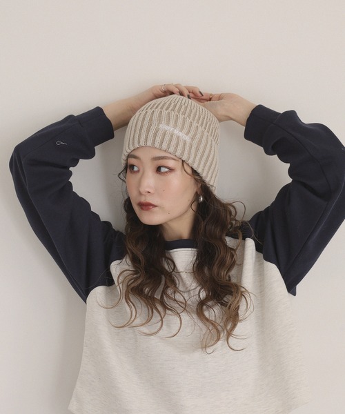 KRIFF MAYER(クリフメイヤー)の「KRIFF MAYER ピグメント風 ニットキャップ ワッチキャップ ニット帽 男女兼用(ニットキャップ/ビーニー・メンズ・ブルー/ブラック/アイボリー・FREE)」の7枚目の写真