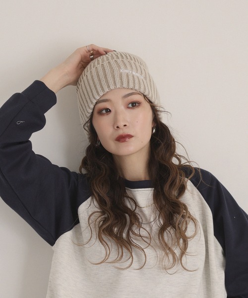 KRIFF MAYER(クリフメイヤー)の「KRIFF MAYER ピグメント風 ニットキャップ ワッチキャップ ニット帽 男女兼用(ニットキャップ/ビーニー・メンズ・ブルー/ブラック/アイボリー・FREE)」の9枚目の写真