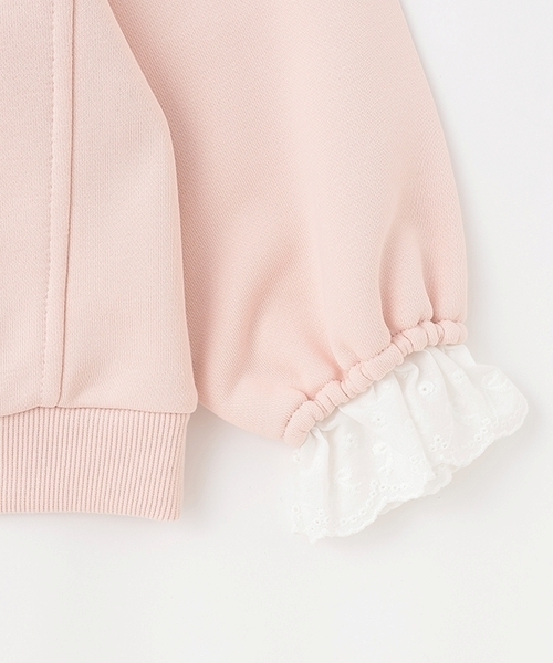 Lycee mine(リセマイン)の「【Lycee mine バレエシリーズ】袖口レーススウェット【子供服】【キッズ】【女の子】(スウェット・キッズ・バイオレット/クリーム/ブラック/アイボリー/ベビーピンク・140cm/110cm/120cm/100cm/130cm/150cm)」の16枚目の写真