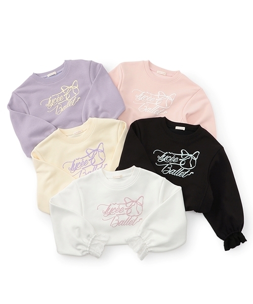 Lycee mine(リセマイン)の「【Lycee mine バレエシリーズ】袖口レーススウェット【子供服】【キッズ】【女の子】(スウェット・キッズ・バイオレット/クリーム/ブラック/アイボリー/ベビーピンク・140cm/110cm/120cm/100cm/130cm/150cm)」の13枚目の写真