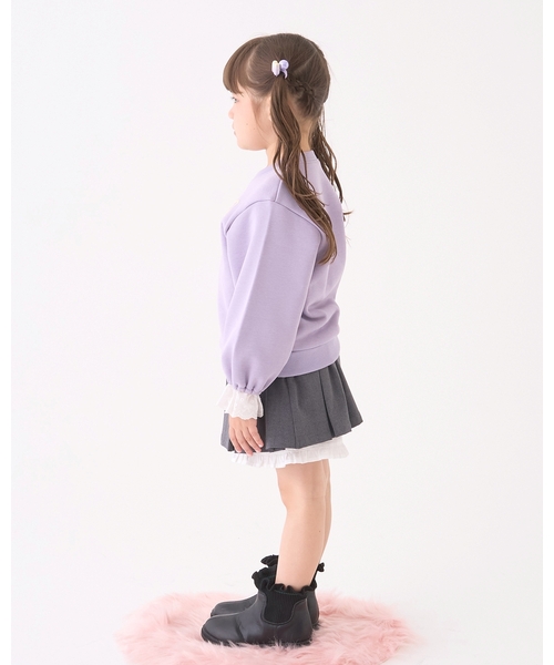 Lycee mine(リセマイン)の「【Lycee mine バレエシリーズ】袖口レーススウェット【子供服】【キッズ】【女の子】(スウェット・キッズ・バイオレット/クリーム/ブラック/アイボリー/ベビーピンク・140cm/110cm/120cm/100cm/130cm/150cm)」の18枚目の写真