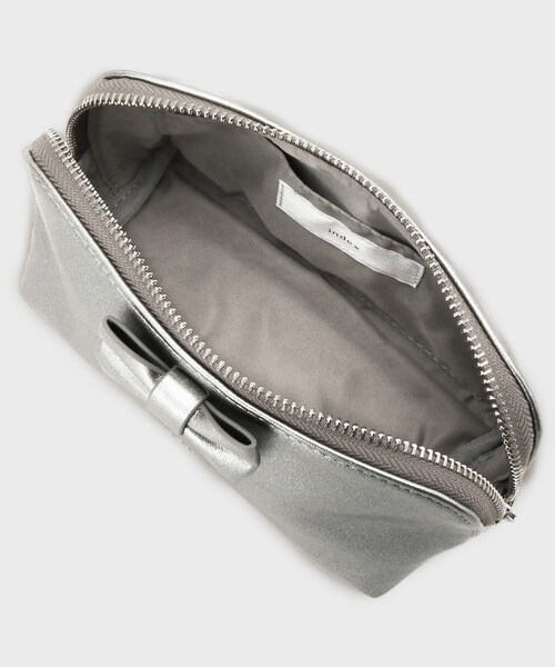 index（インデックス）の「ラメ合皮リボンポーチ（ポーチ・レディース・ピンク系/シルバー系その他/オフホワイト・00）」の10枚目の写真