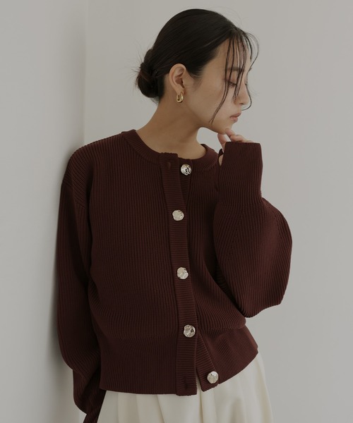ニュアンスメタルボタンニットカーディガン（カーディガン/ボレロ