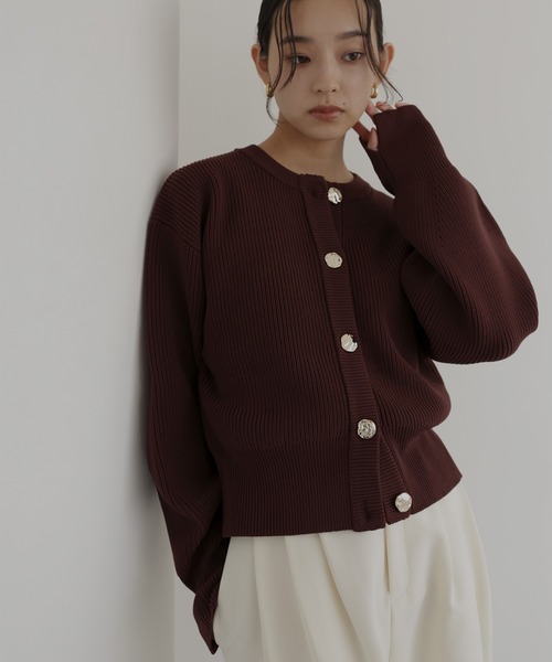 ニュアンスメタルボタンニットカーディガン（カーディガン/ボレロ