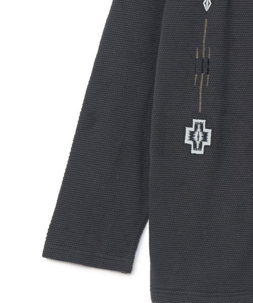 MEN'S BIGI（メンズビギ）の「【PENDLETON/ペンドルトン】別注 鹿の子刺繍カーディガン（カーディガン/ボレロ・メンズ・チャコールグレー・02/03）」の9枚目の写真