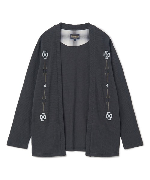 MEN'S BIGI（メンズビギ）の「【PENDLETON/ペンドルトン】別注 鹿の子刺繍カーディガン（カーディガン/ボレロ・メンズ・チャコールグレー・02/03）」の17枚目の写真