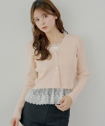 Chico | レイヤードフリルニットトップス(カーディガン/ボレロ)