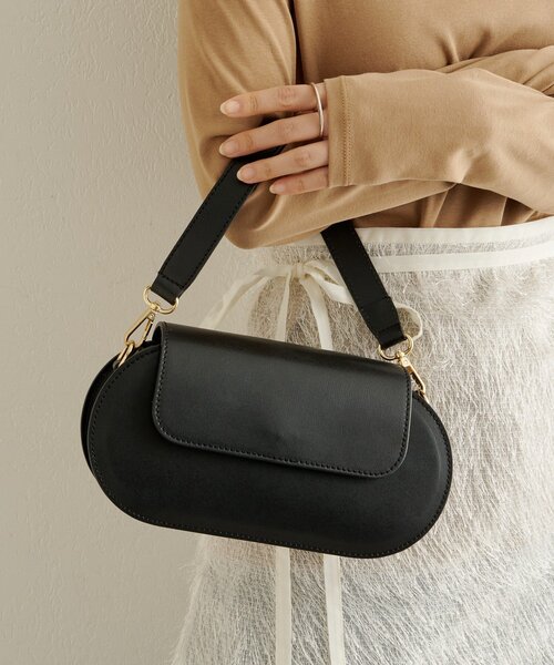 Omekashi（オメカシ）の「【MILLELA FIRENZE】オーバルデザインBAG（トートバッグ・レディース・モカ/ブラック・FREE）」の4枚目の写真