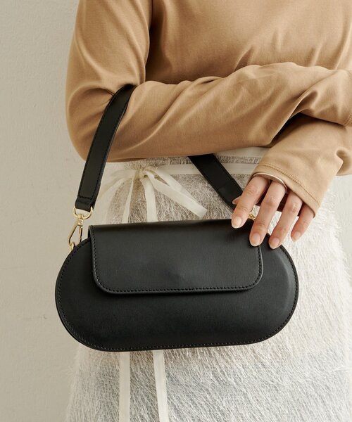 Omekashi（オメカシ）の「【MILLELA FIRENZE】オーバルデザインBAG（トートバッグ・レディース・モカ/ブラック・FREE）」の5枚目の写真