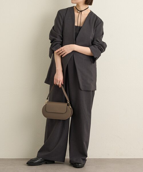 Omekashi（オメカシ）の「【MILLELA FIRENZE】オーバルデザインBAG（トートバッグ・レディース・モカ/ブラック・FREE）」の11枚目の写真