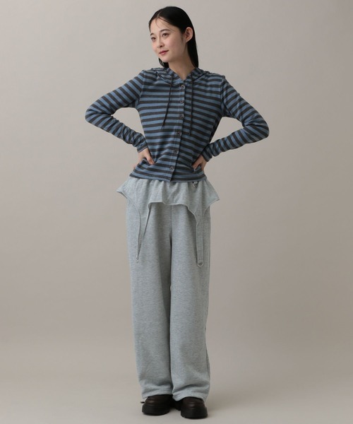 3.3 Field Trip （3.3フィールドトリップ）の「3.3 Field Trip／ガータースウェットパンツ(ウラケ)（スウェットパンツ・レディース・ブラック/グレー・FREE）」の3枚目の写真