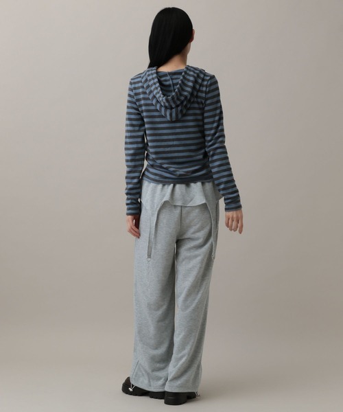 3.3 Field Trip （3.3フィールドトリップ）の「3.3 Field Trip／ガータースウェットパンツ(ウラケ)（スウェットパンツ・レディース・ブラック/グレー・FREE）」の5枚目の写真