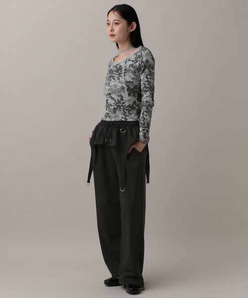 3.3 Field Trip （3.3フィールドトリップ）の「3.3 Field Trip／ガータースウェットパンツ(ウラケ)（スウェットパンツ・レディース・ブラック/グレー・FREE）」の10枚目の写真