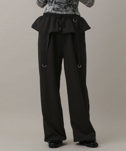 3.3 Field Trip （3.3フィールドトリップ）の「3.3 Field Trip／ガータースウェットパンツ(ウラケ)（スウェットパンツ・レディース・ブラック/グレー・FREE）」の12枚目の写真