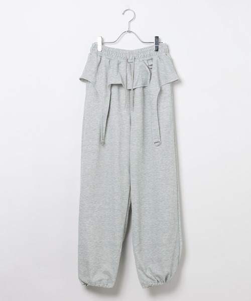 3.3 Field Trip （3.3フィールドトリップ）の「3.3 Field Trip／ガータースウェットパンツ(ウラケ)（スウェットパンツ・レディース・ブラック/グレー・FREE）」の21枚目の写真