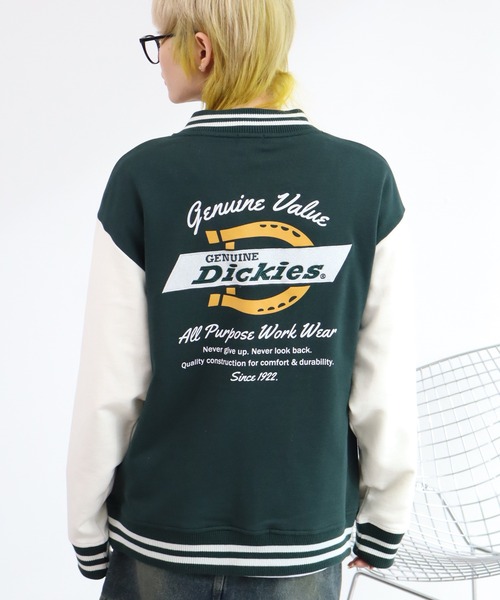 Dickies（ディッキーズ）の「【GENUINE DICKIES/ジェニュインディッキーズ】裏毛バック刺繍プリント エンブレムスタジャン（スタジャン・メンズ・スミクロ/ブルー/グリーン・XL/M/L）」の7枚目の写真