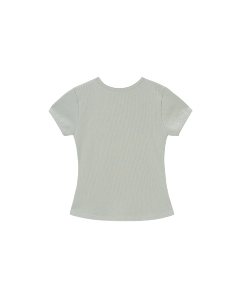 SALAD BAGUNI(サラダバグニ)の「Provocation lettering ribbed tee - olive(Tシャツ/カットソー・レディース・その他・FREE)」の2枚目の写真