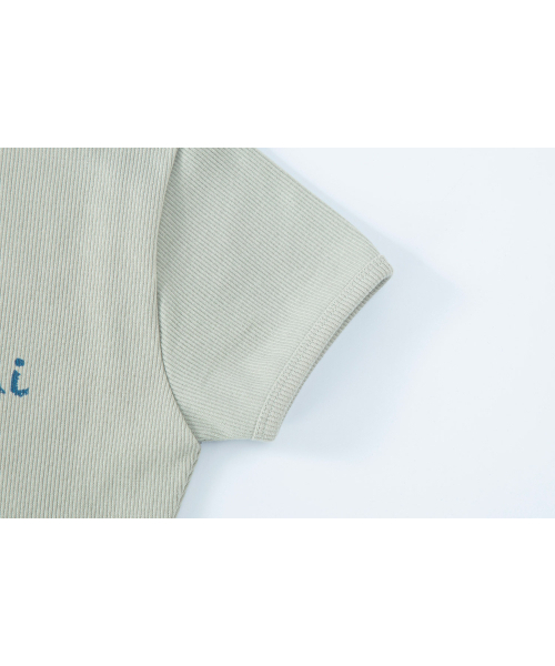 SALAD BAGUNI(サラダバグニ)の「Provocation lettering ribbed tee - olive(Tシャツ/カットソー・レディース・その他・FREE)」の5枚目の写真