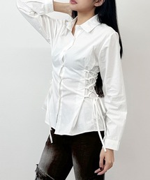 FOLLOWIN | 3COLOR/サイドレースアップシャツ(シャツ/ブラウス)