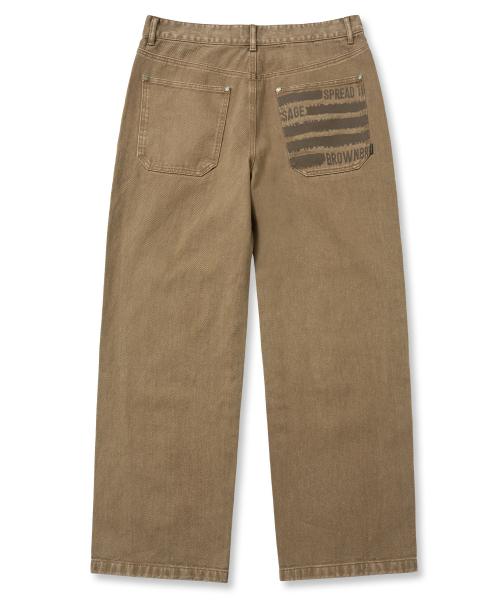 BROWNBREATH（ブラウンブレス）の「DOUBLE KNEE BALLON PANTS - BEIGE（デニムパンツ・レディース・その他・S/M/L/XL）」の2枚目の写真