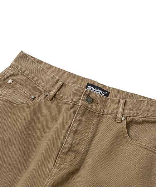 BROWNBREATH（ブラウンブレス）の「DOUBLE KNEE BALLON PANTS - BEIGE（デニムパンツ・レディース・その他・S/M/L/XL）」の3枚目の写真
