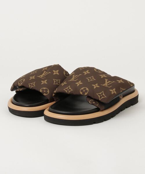 LOUIS VUITTON ルイヴィトン サンダル ヒール 靴 ブルー ブランド